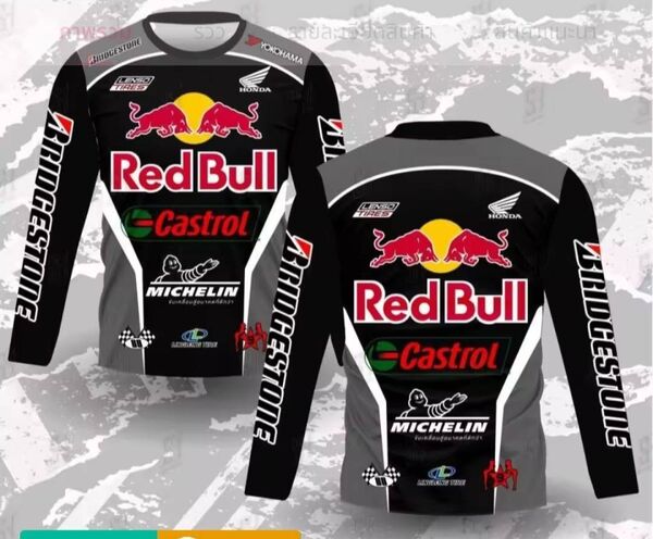 Red Bull Tシャツ サイズ :★ XL ★ 材質:ポリエステル バイクシャツ 長袖