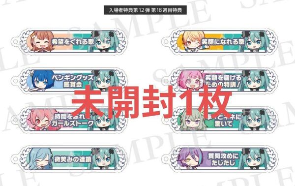 未開封1枚 プロセカ 入場者特典 18週目 アクリル称号キーホルダー プロジェクトセカイ 壊れたセカイと歌えないミク 映画