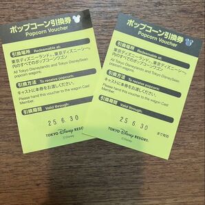 ディズニーポップコーン引換券2枚