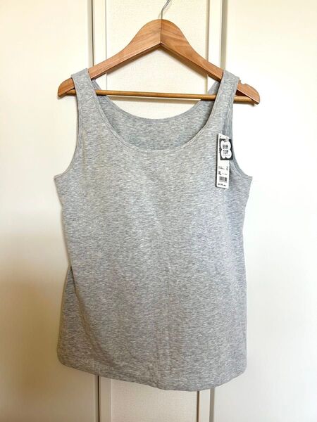 ユニクロ UNIQLO スーピマコットンブラタンクトップ グレー XLサイズ レディース