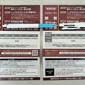 東北楽天ゴールデンイーグルス 観戦チケット引換券 2枚