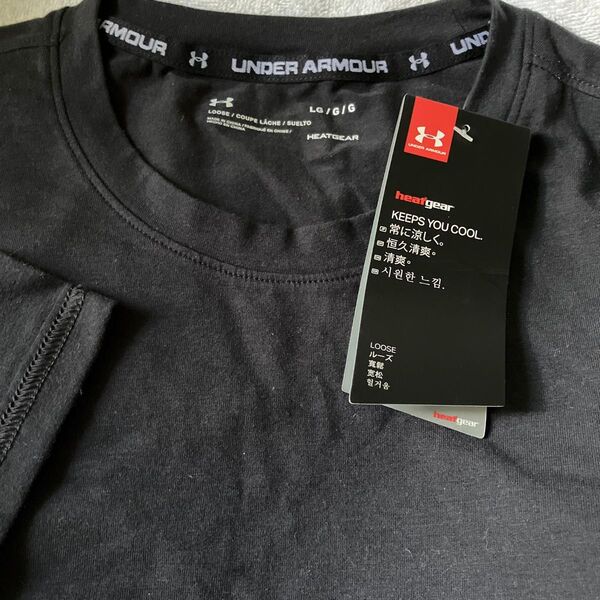 UNDER ARMOUR HEATGEAR Tシャツ LG/G/G ブラック 新品