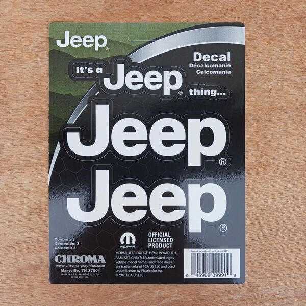 Jeep ジープ ダイカット ステッカー(正規ライセンス品)