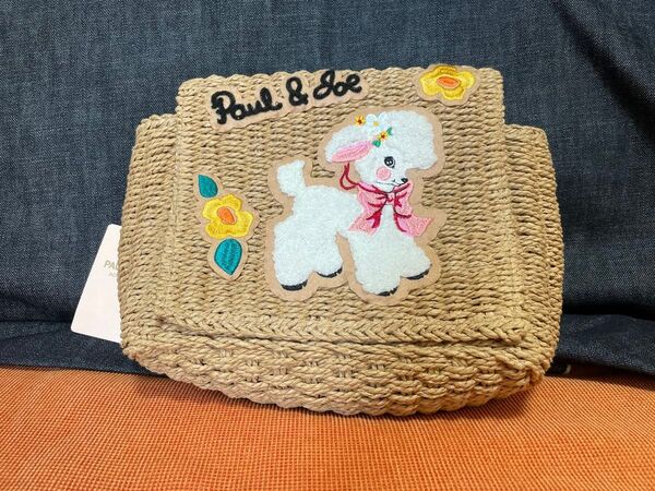 新品未使用 PAUL & JOE 羊刺繍 かごバッグ