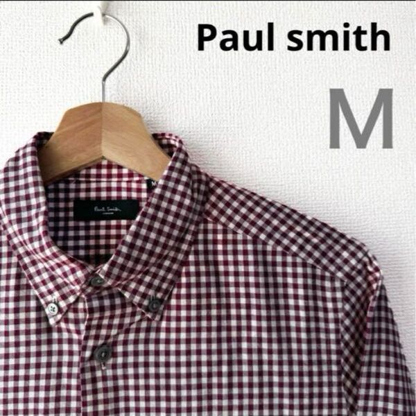 Paulsmith ポールスミス 長袖 メンズ シャツ 赤 チェック ネルシャツ