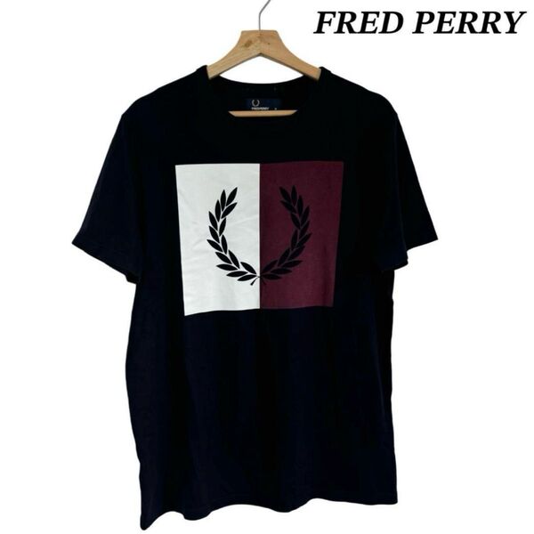 FRED PERRY フレッドペリー Tシャツ ゴロ 黒 ブラック メンズ M 半袖