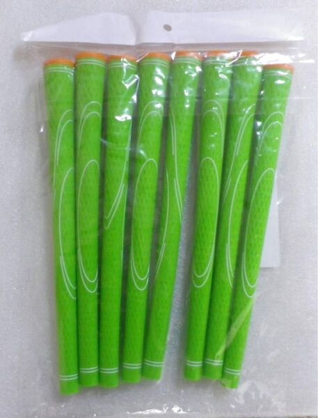 新品 TPRグリップ 黄緑 8本組