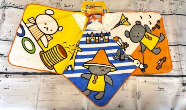 こぐまちゃん しろくまちゃん 女の子 男の子 ループ付きタオル ループ付ハンドタオル 保育園 幼稚園 入園入学準備 ハンカチ