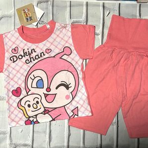 アンパンマン ドキンちゃん ルームウエア 半袖パジャマ こども服 80cm 女の子 半そで 夏用 腹巻き付き