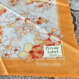  новый товар * Private Label женский носовой платок примерно 48cm orange цветок .. серебряный ламе ввод цветочный принт 