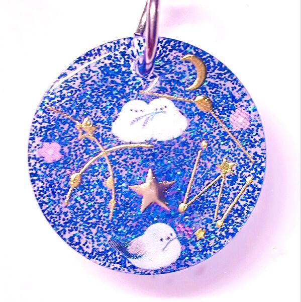 (1857) シマエナガのキーホルダーです♪ハンドメイド レジン 鳥