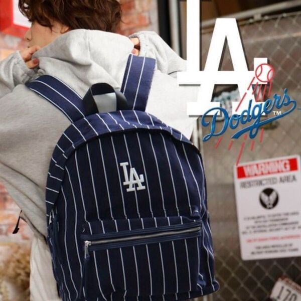 【未開封新品】ドジャース リュック ブラック×ストライプ MLB公認ライセンス 大谷翔平 山本由伸 佐々木朗希 定価6490円