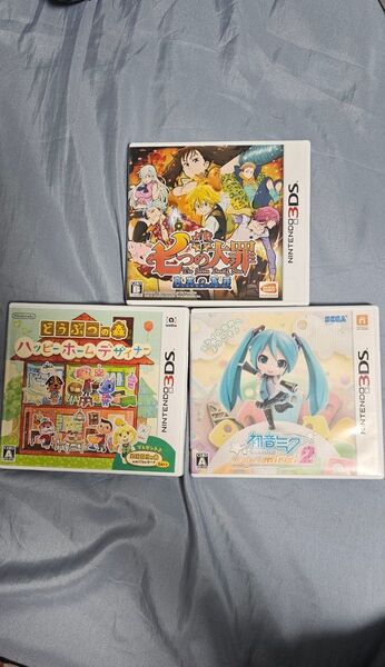 【3本セット】3DSソフト 初音ミク 七つの大罪 どうぶつの森