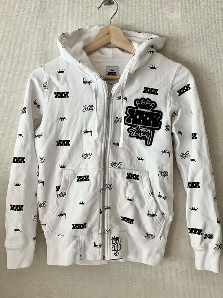 stussy 30th Anniversary 総柄ジップアップパーカー ZIP UP HOODIE ジップアップパーカー