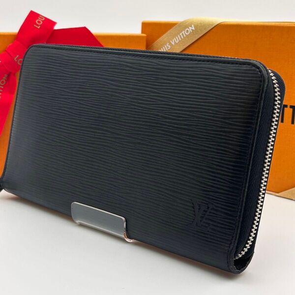 極美品☆ルイヴィトン ジッピーオーガナイザー エピ 長財布 ラウンドファスナー 黒 ブラック LOUIS VUITTON