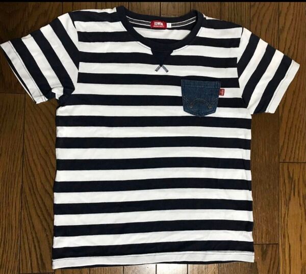 エドウィン 160cm EDWIN ストライプ ボーダー Tシャツ