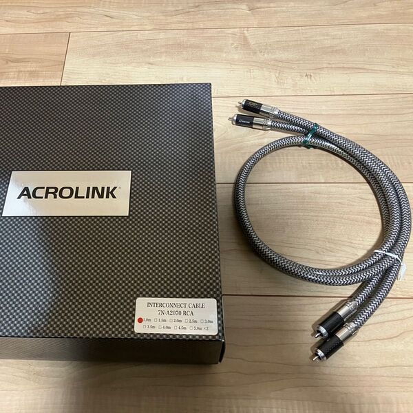 良品 ACROLINK 7N-A2070 RCA 1.0m アクロリンク 元箱有 STRESSFREE 99.99999%