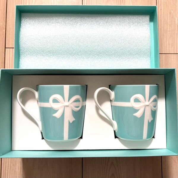 Tiffany ペアマグカップ リボン 新品未使用