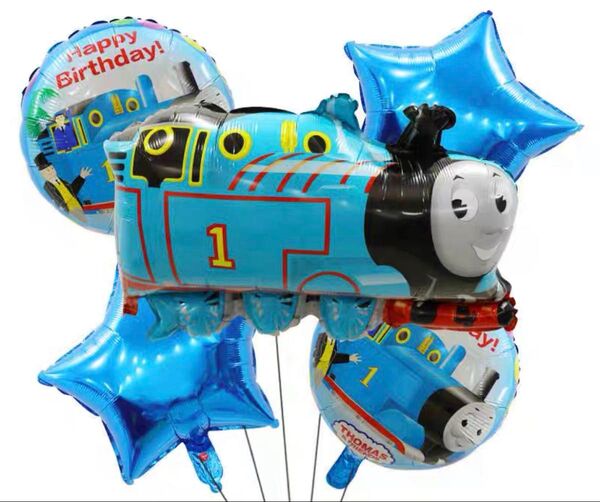 トーマス風船 バルーン 5点セット 誕生日飾り付け きかんしゃトーマス