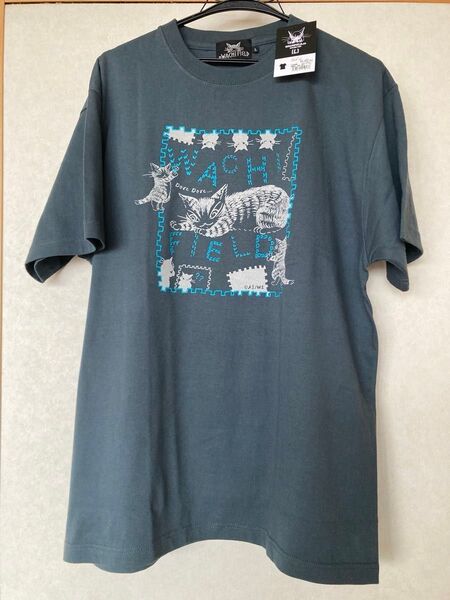 今季新品わちふぃーるどダヤン猫 プレーン Tシャツ どれどれ グレイッシュグリーン Lサイズ