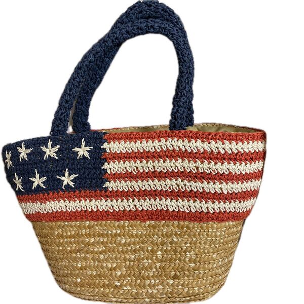 アメリカ国旗モチーフ ハンドメイドバッグ