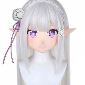 Re:ゼロから始める異世界生活 エミリア 全頭面 着ぐるみマスク コスプレコスチュ一ム kigurumi