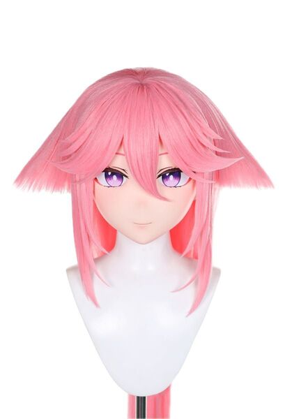 原神 八重神子 全頭面 着ぐるみ マスク コスプレ 鍵つき kigurumi 変身 ヘッドロリータ人形 全頭マスク