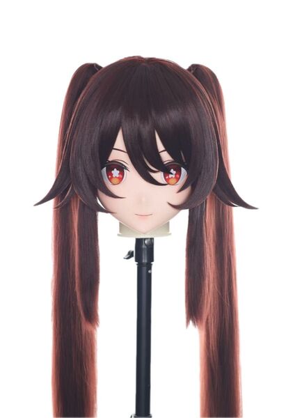 【在庫あり】原神 胡桃 フータオ 全頭面 着ぐるみ コスプレ マスク 鍵つき kigurumi