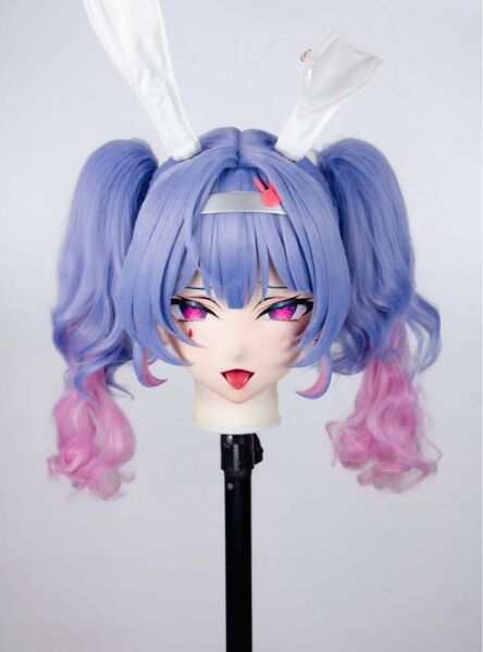 全頭マスク カツラ付き ロック付き コスプレ 変身 仮装 着ぐるみ