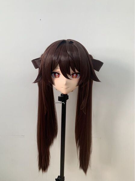 【在庫あり】原神 胡桃 フータオ 全頭面 着ぐるみ コスプレ マスク 鍵つき kigurumi