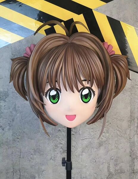 在庫あり 全頭面 木之本桜 着ぐるみ 硬質マスク kigurumi コスプレ 変身 カスタムヘッド 着ぐるみ 仮装