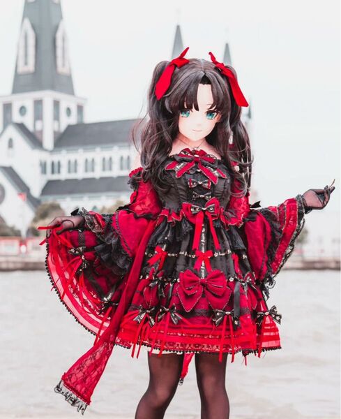 在庫あり 遠坂凛 全頭面 着ぐるみ コスプレマスク 鍵つきkigurumi