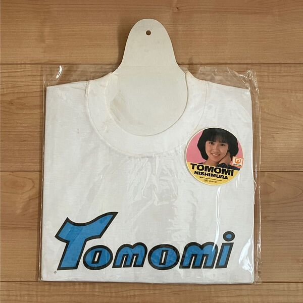 【未使用】西村知美 Tシャツ ホワイト 中森明菜 松田聖子 岡田有希子 河合奈保子 小泉今日子 バンドt 古着 ビンテージ 昭和