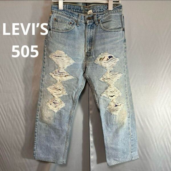 90s LEVI’S 505 リーバイス リメイク W31 L30 デニムパンツ 刻印 217 カナダ製