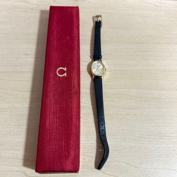 OMEGA オメガ デヴィル 手巻き レディース 楕円 革ベルト DeVille アンティーク