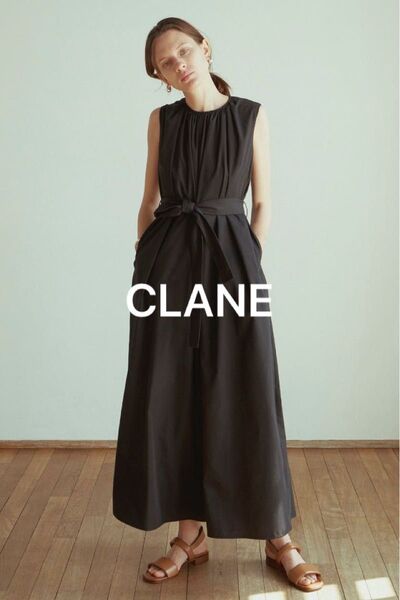 CLANE 22SS ワイドボトム オールインワン ブラック 2サイズ ノースリーブ