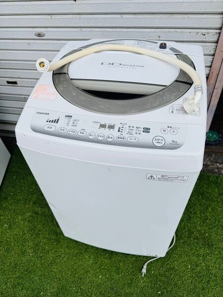 福岡発 TOSHIBA 東芝 全自動洗濯機 8.0kg 動作品 縦型 家庭用