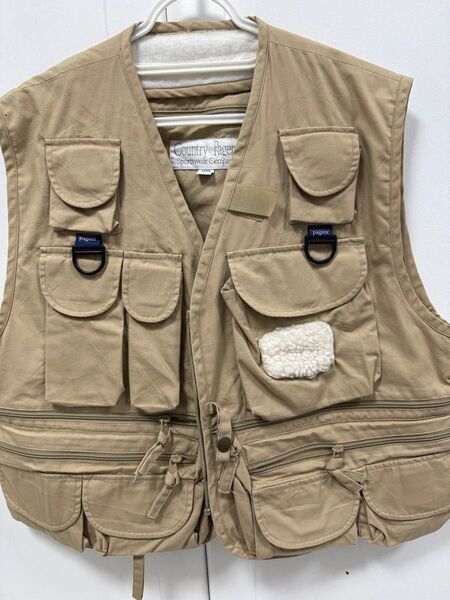 Country Pager フィッシングベスト ベージュ
