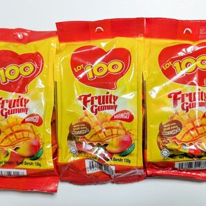 LOT100マンゴーグミ130g×3個 マレーシアで大人気 日本未上陸