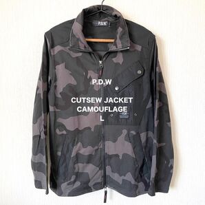 【AVIREX P.D.W】アヴィレックス カットソージャケット ミリタリー 匿名配送 メンズ カモフラ 迷彩 L