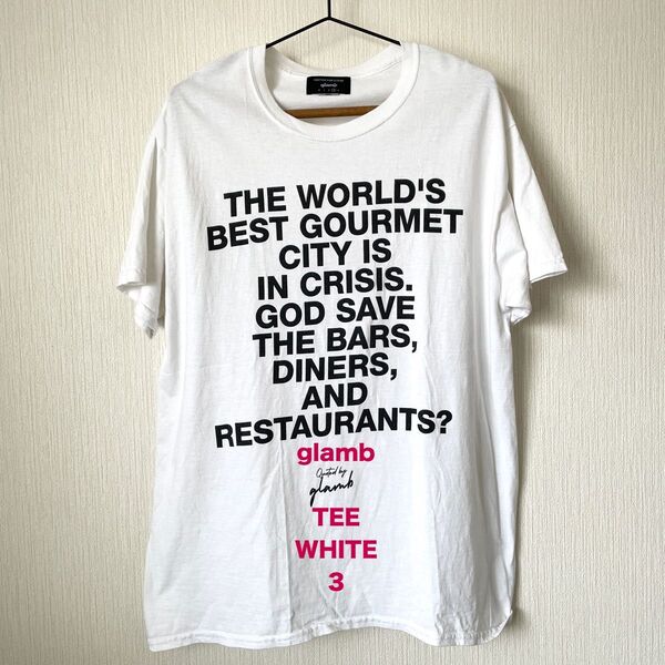 【glamb】グラム プリントTシャツ 半袖 夏服 ロック ストリートファッション オーバーサイズ メンズ 白 ホワイト 3