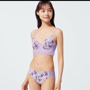 蜷川実花 ナチュラルサポートブラ Lサイズ パープル
