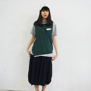美品◆フラボア FRAPBOIS ルーズィ サルエルパンツ◆ネイビー