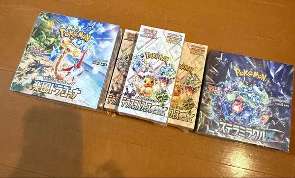 ポケモンカード テラスタルフェスex 3box 楽園ドラゴーナ 2box ステラミラクル 1BOX すべてシュリンク付き