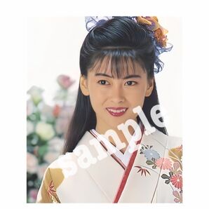 中山美穂 写真 1枚 L版 白い着物 ミポリン みぽりん