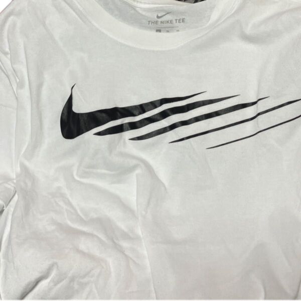 NIKE ナイキ フロント プリント ロゴ 半袖 クルーネック Tシャツ 半袖シャツ XL ホワイト