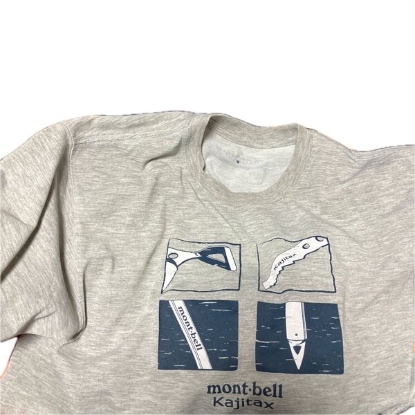 mont-bell モンベル フロント プリント グラフィック 半袖 クルーネック Tシャツ 半袖シャツ グレー M