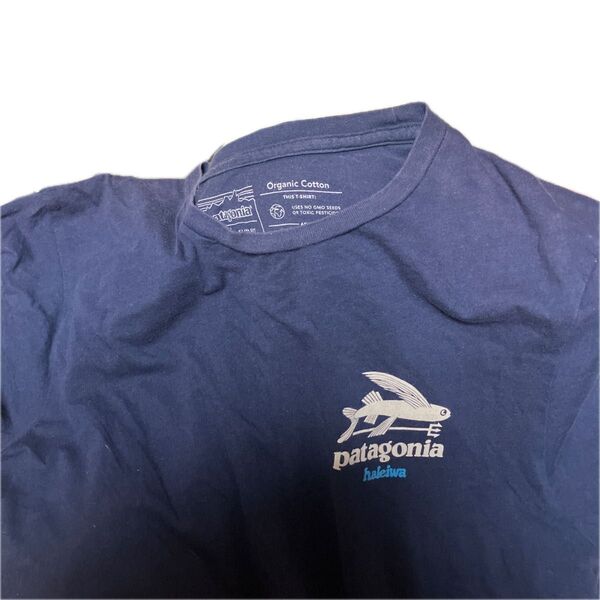 パタゴニア Patagonia ハレイワ haleiwa 半袖 バックプリント クルーネック Tシャツ 半袖シャツ ネイビー S