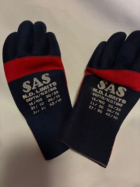 SAS ダイビンググローブ ネイビー×レッド