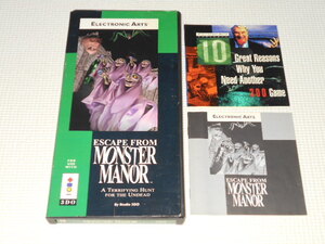 3DO★ESCAPE FROM MONSTER MANOR 海外版(国内本体動作可能)★箱付・説明書付・ソフト付